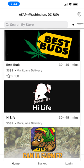 Weedeliver Mobile App Experience