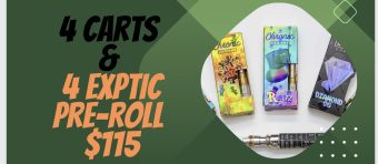 $110 for 4 Carts & 5 Prerolls 