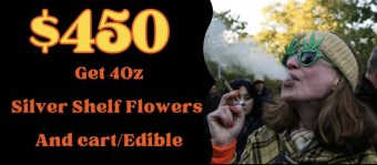 $450 Get 40z Silver Shelf Flowers And cart/Edible